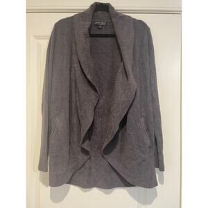 Barefoot Dreams CozyChic Light Open Front Sweater-Gray-Cozy Boucle Knit - Medium